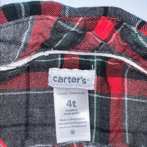 Carter's Plaid Brushed Twill Button-Front Shirt - 4T - Picture 4 of 6
